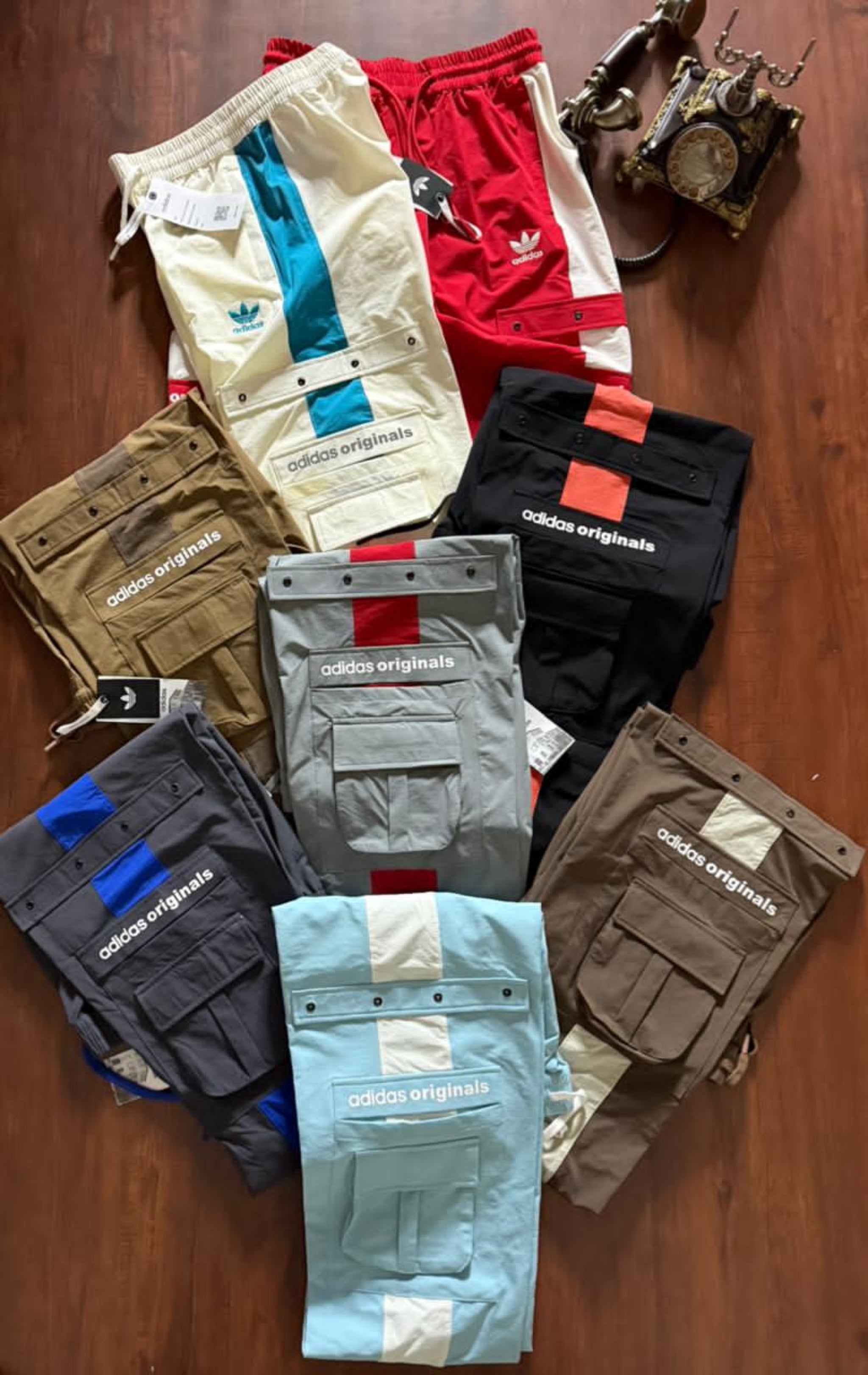 Adidas Joggers with Parachute Fabric