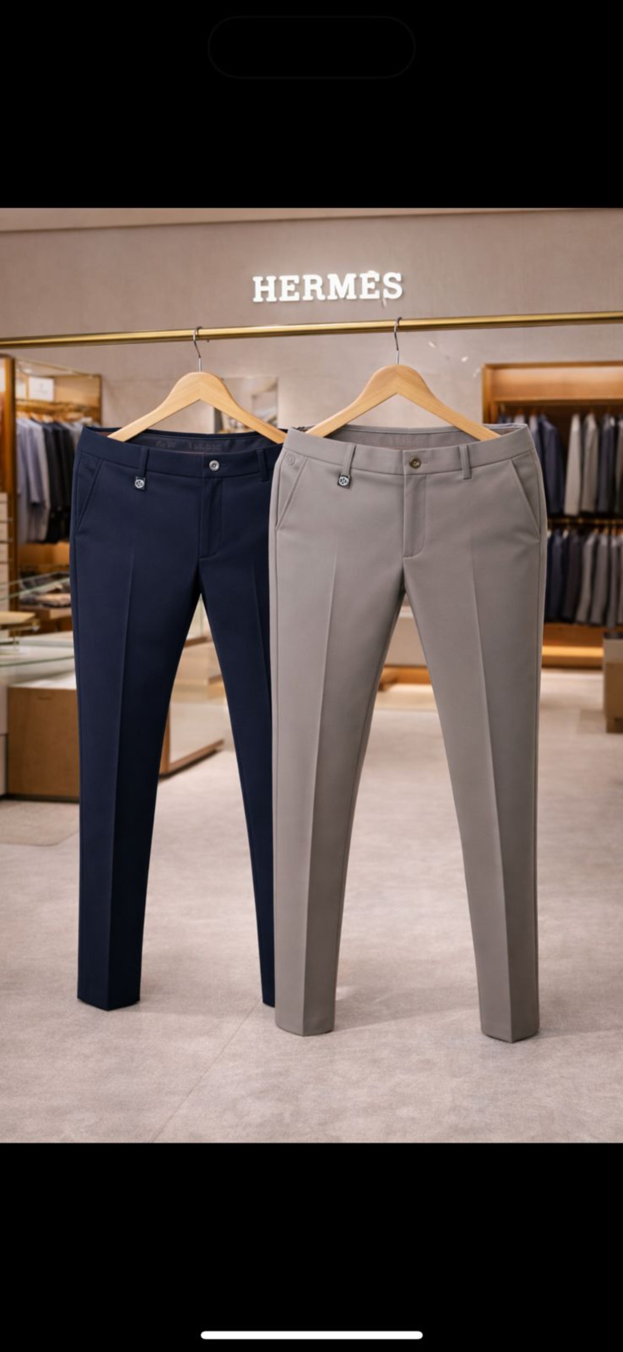 Authentic Hermes-Inspired Turkish Trousers | High-End Imported Dress Pants from Turkey
