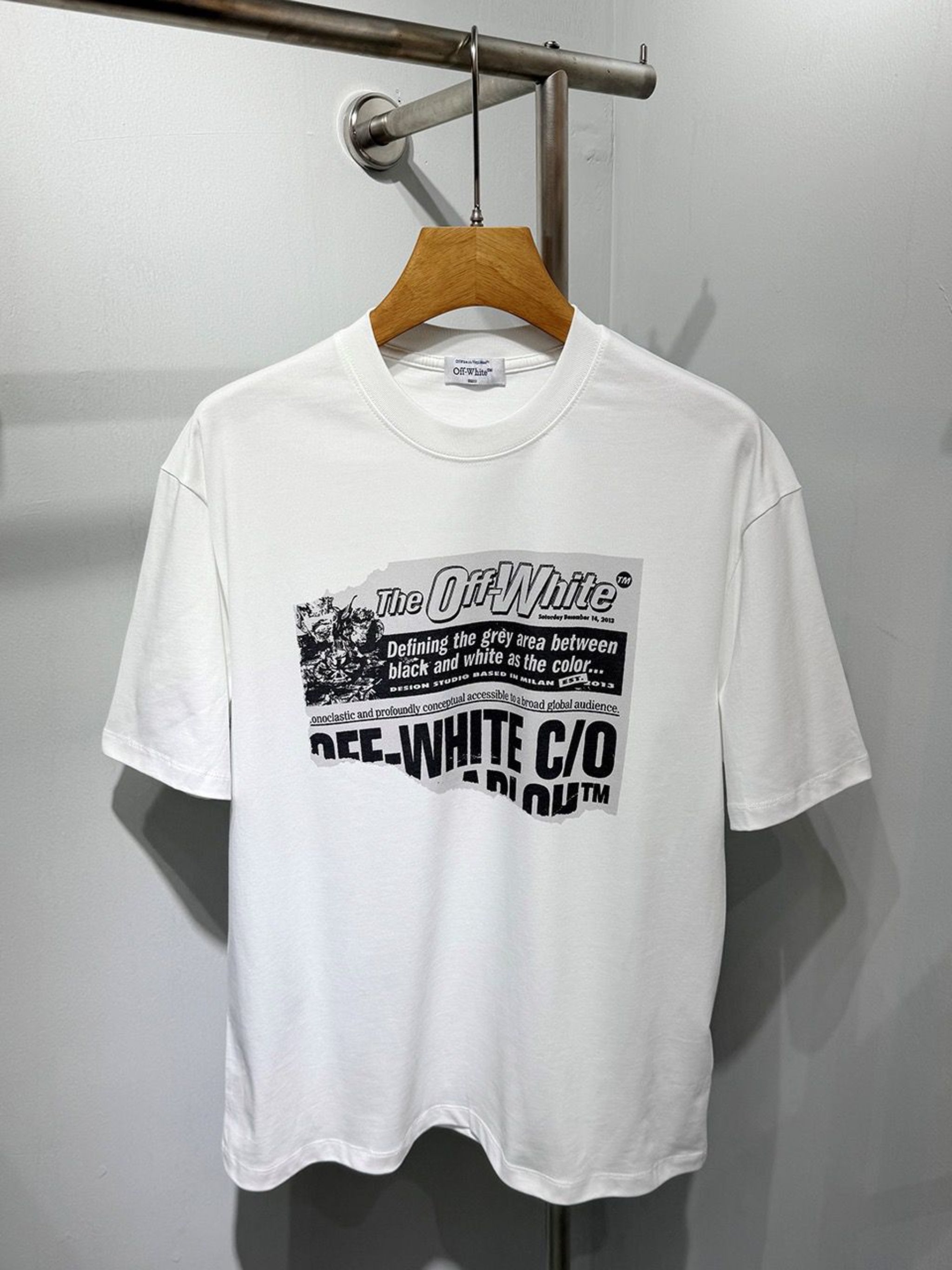 Off-White Round Neck T-Shirt - Made in Turkey, 350 GSM Fabric