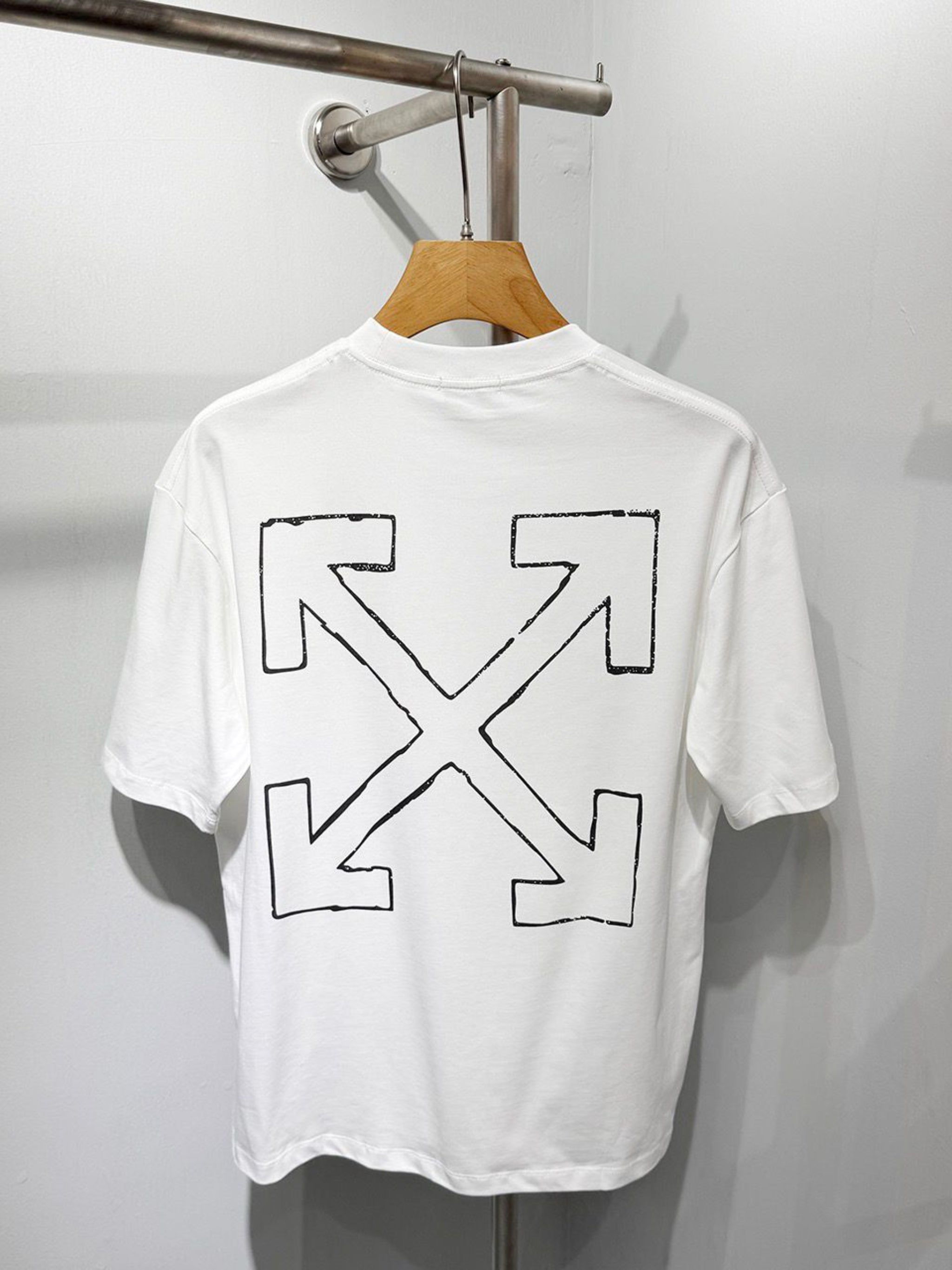 Off-White Round Neck T-Shirt - Made in Turkey, 350 GSM Fabric