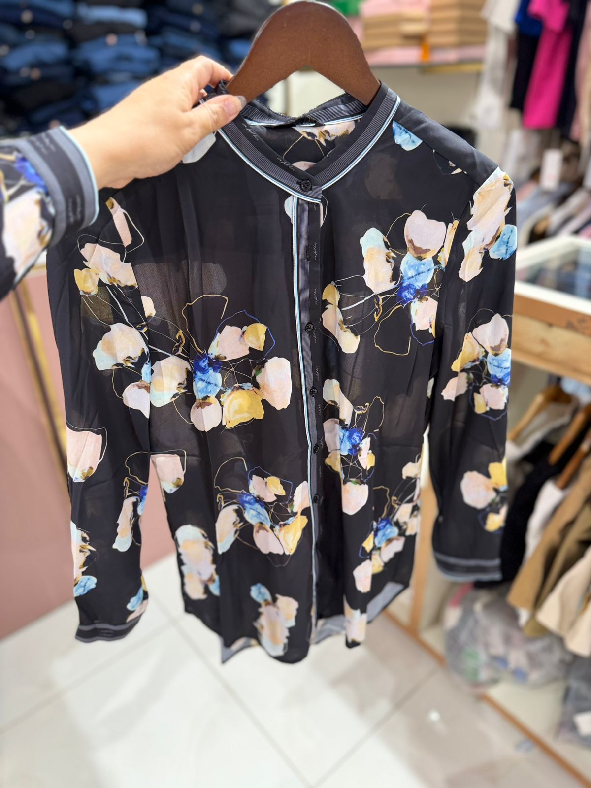 Midnight Bloom Digital Luxe Shirt