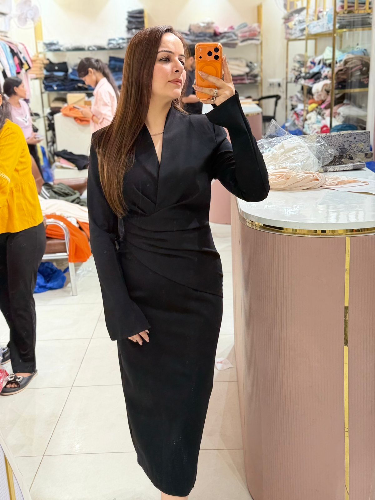 Elite Wrap Silhouette Dress