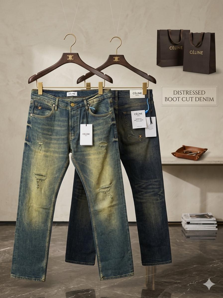 Premium Distressed Bootcut & Straight Fit Denim Collection