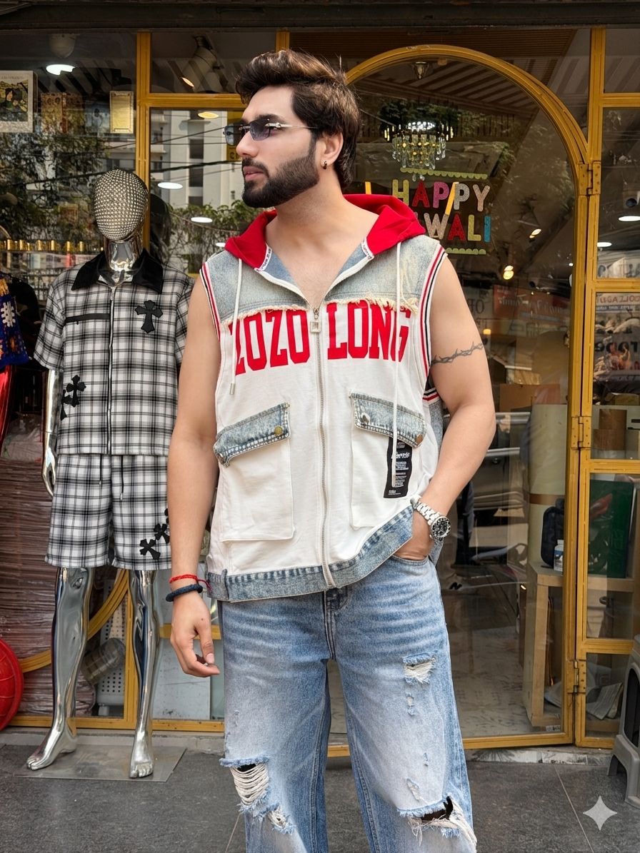 Urban Denim Hoodie Sando