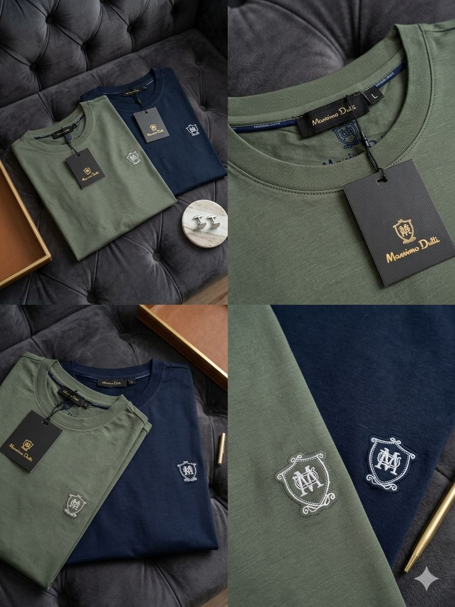 Elite Stretch Cotton Tee – Signature Crest Edition
