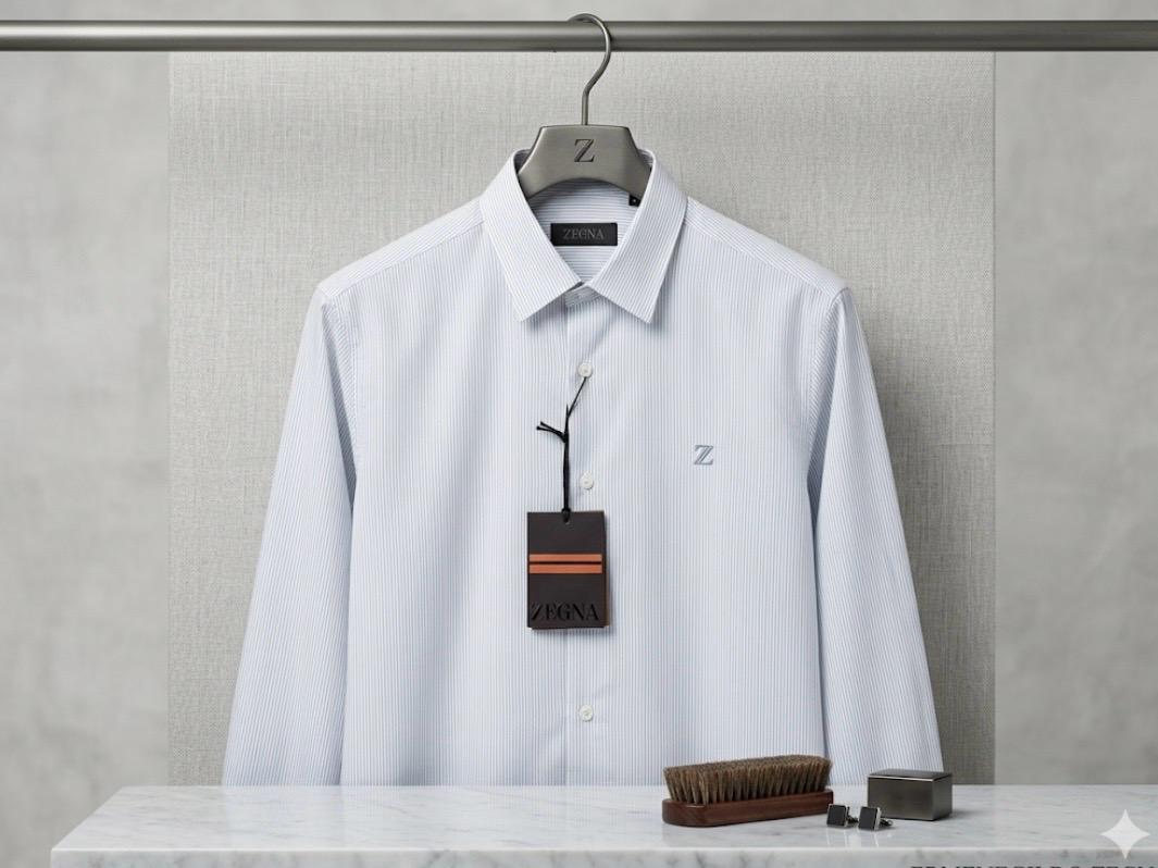 Executive Stripe Cotton Shirt – Luxury Formal Edition