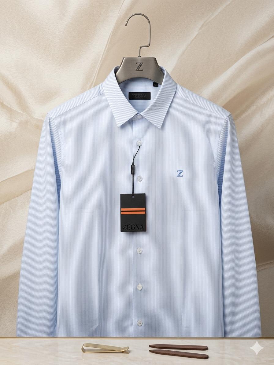 Executive Stripe Cotton Shirt – Luxury Formal Edition