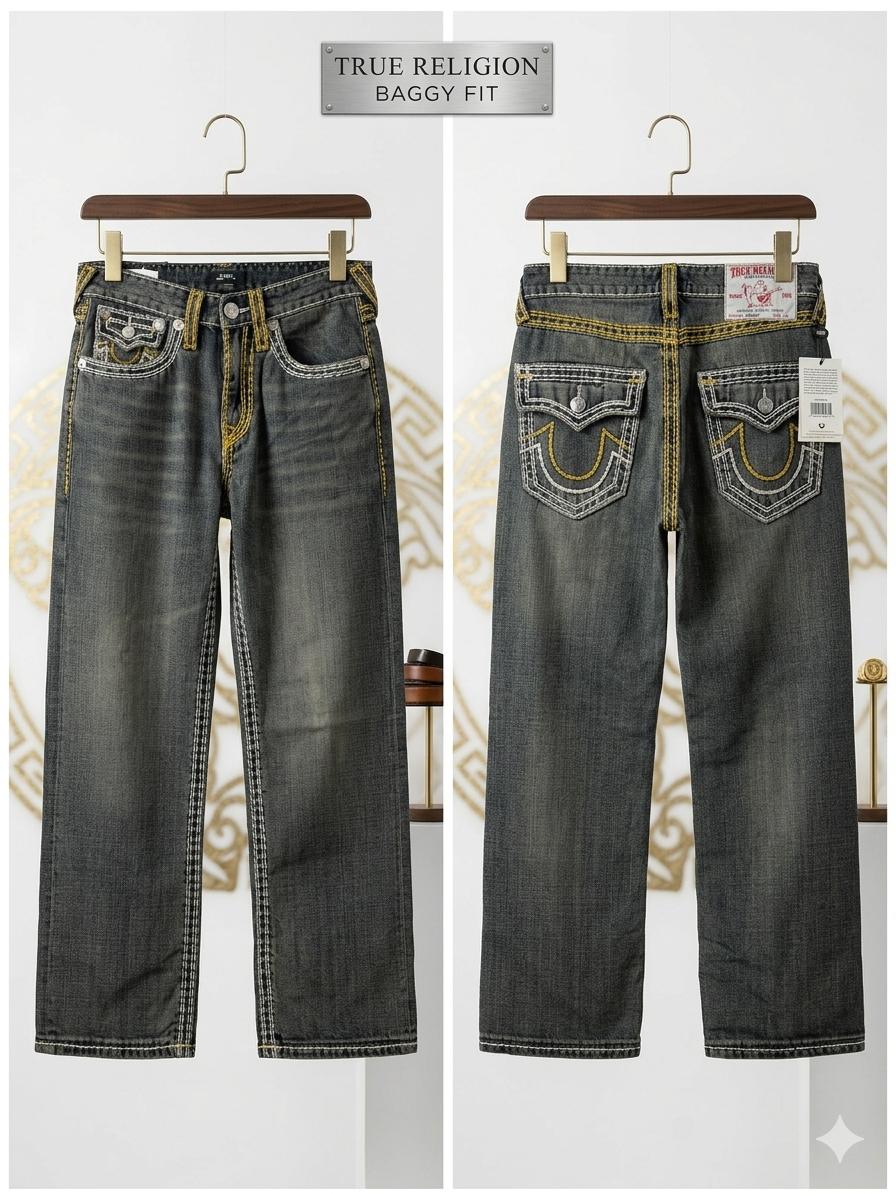 Heritage Stitch Baggy Fit Denim Jeans