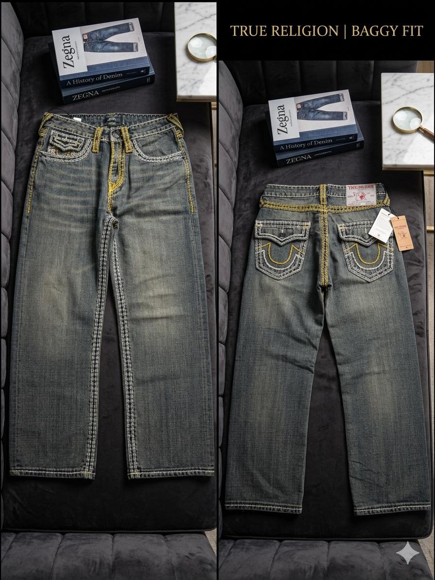 Heritage Stitch Baggy Fit Denim Jeans