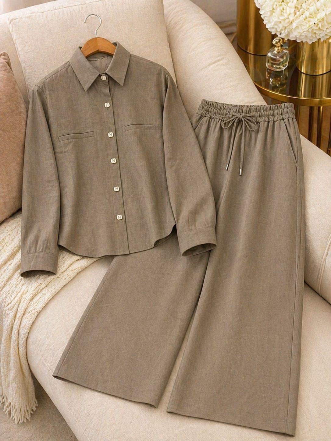 Minimal Luxe Linen Cord Set