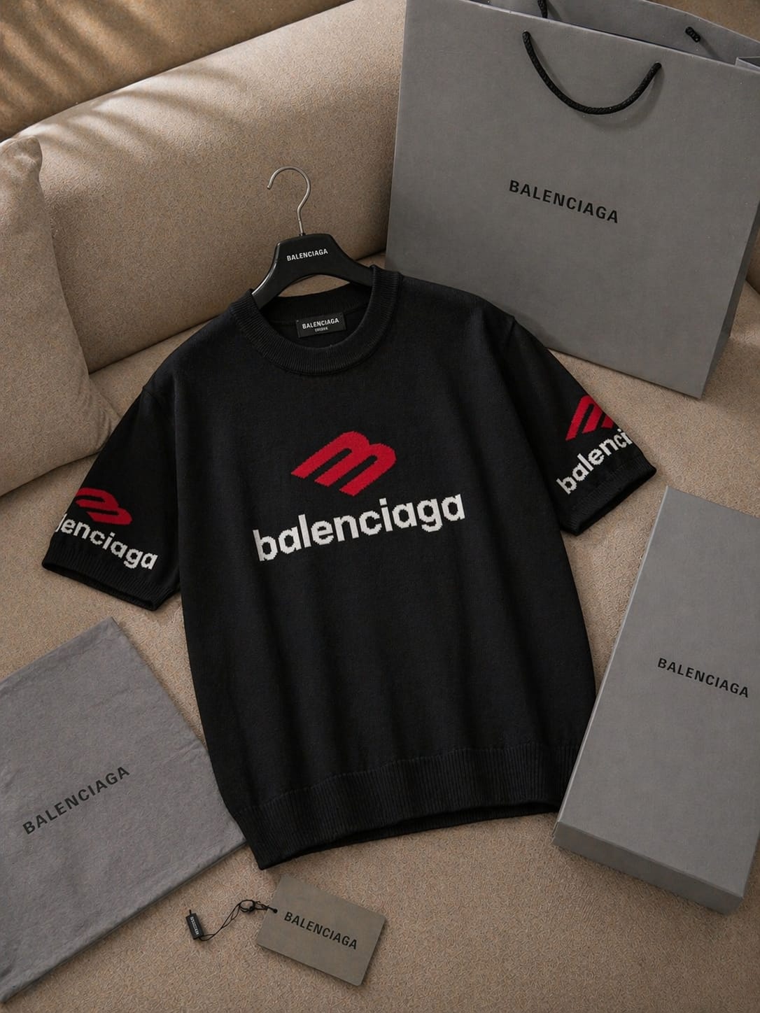 Luxury Knit Logo Tee – Premium Street Luxe Edit
