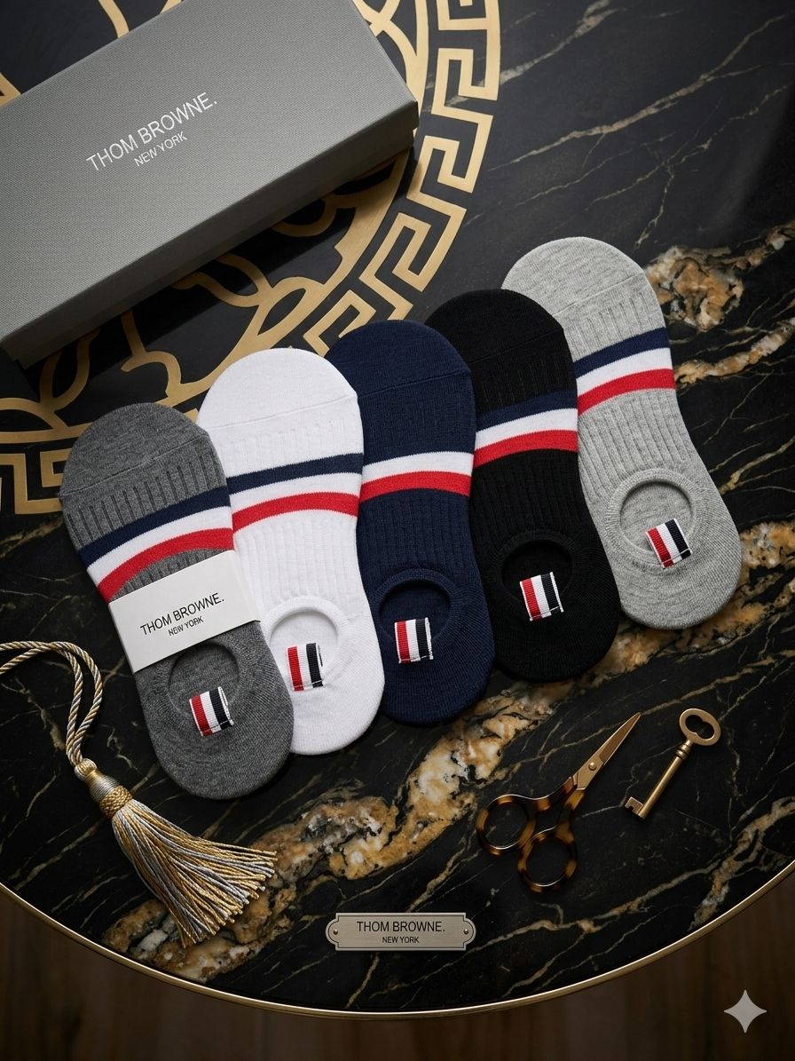 Signature Stripe Invisible Loafer Socks (Pack of 5)