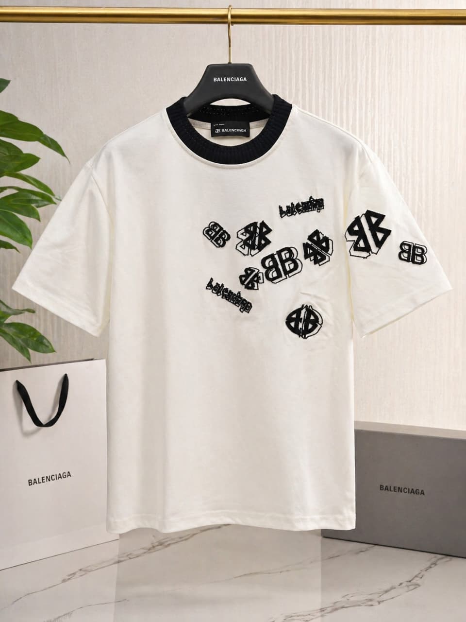 Multi Logo Embroidered Premium Street T-Shirt