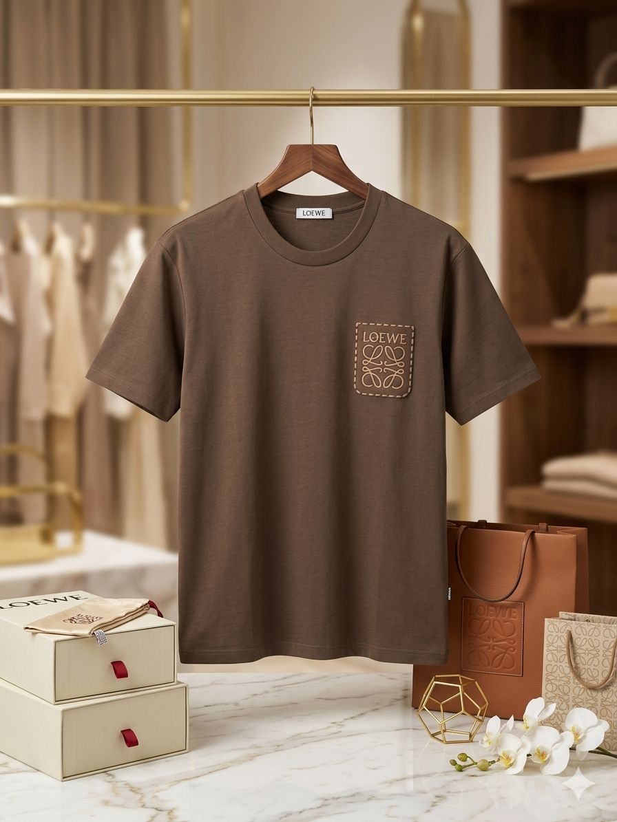 Minimal Pocket Embroidery Premium T-Shirt