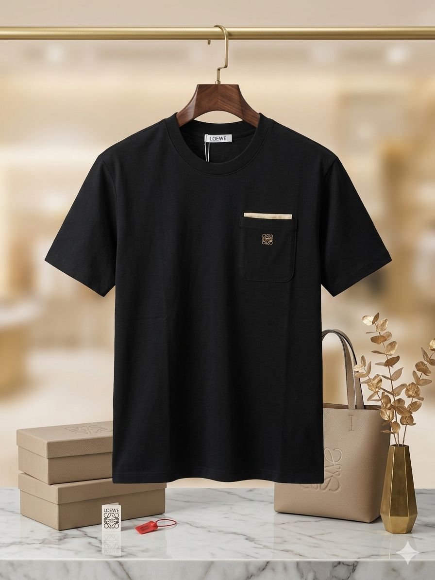 Minimal Pocket Embroidery Premium T-Shirt