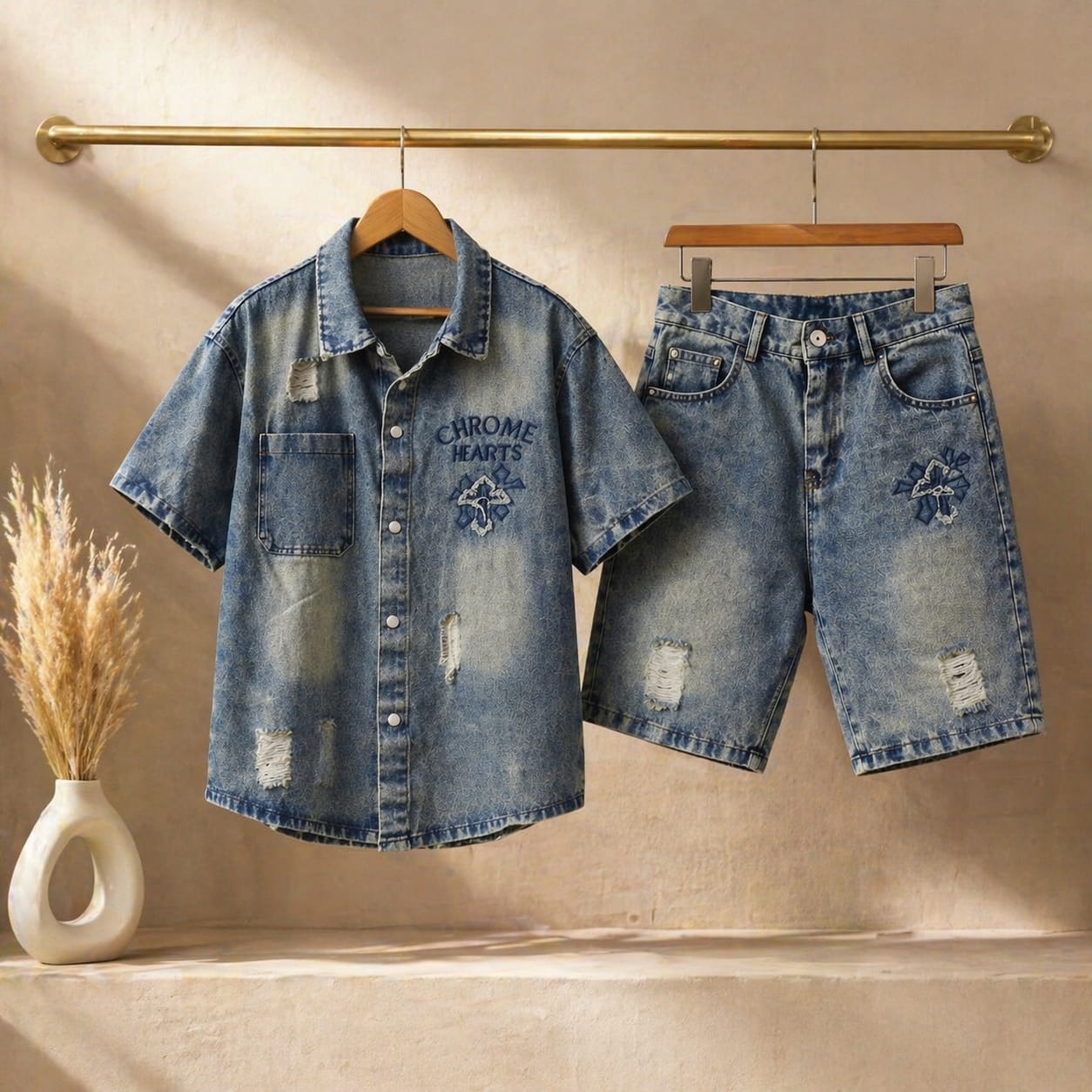 Washed Denim Cord Set – Baggy Street Edition