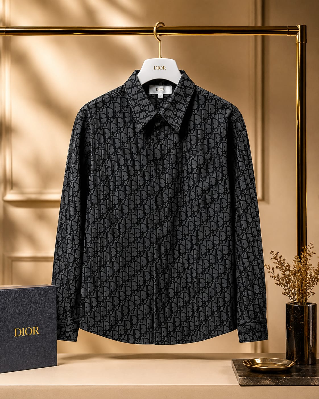Midnight Monogram Flocking Shirt