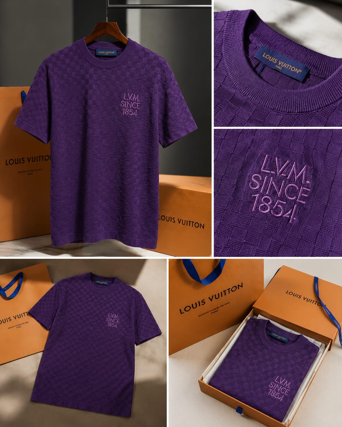 Royal Grid Knit Tee