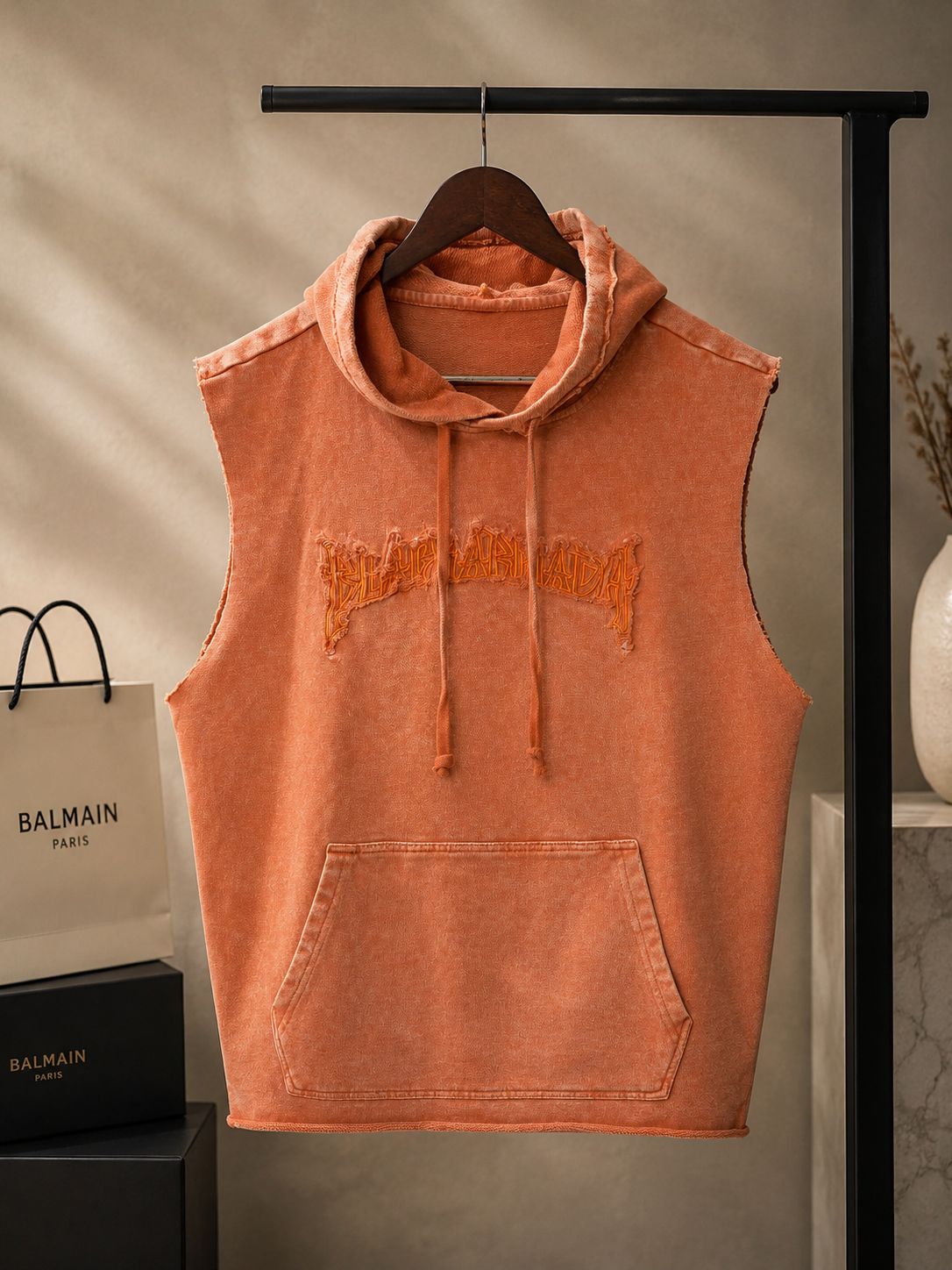 Street Edge Sleeveless Hoodie (Sando)