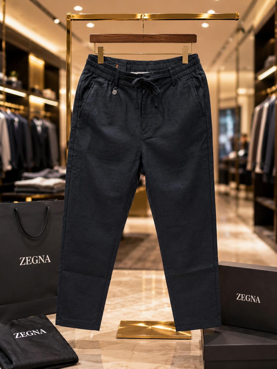 Executive Linen Drawstring Chinos (Men)