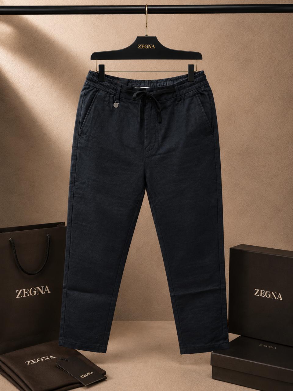 Executive Linen Drawstring Chinos (Men)