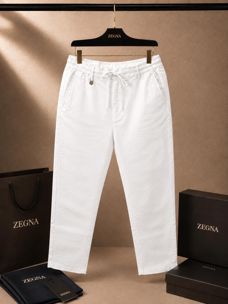Executive Linen Drawstring Chinos (Men)