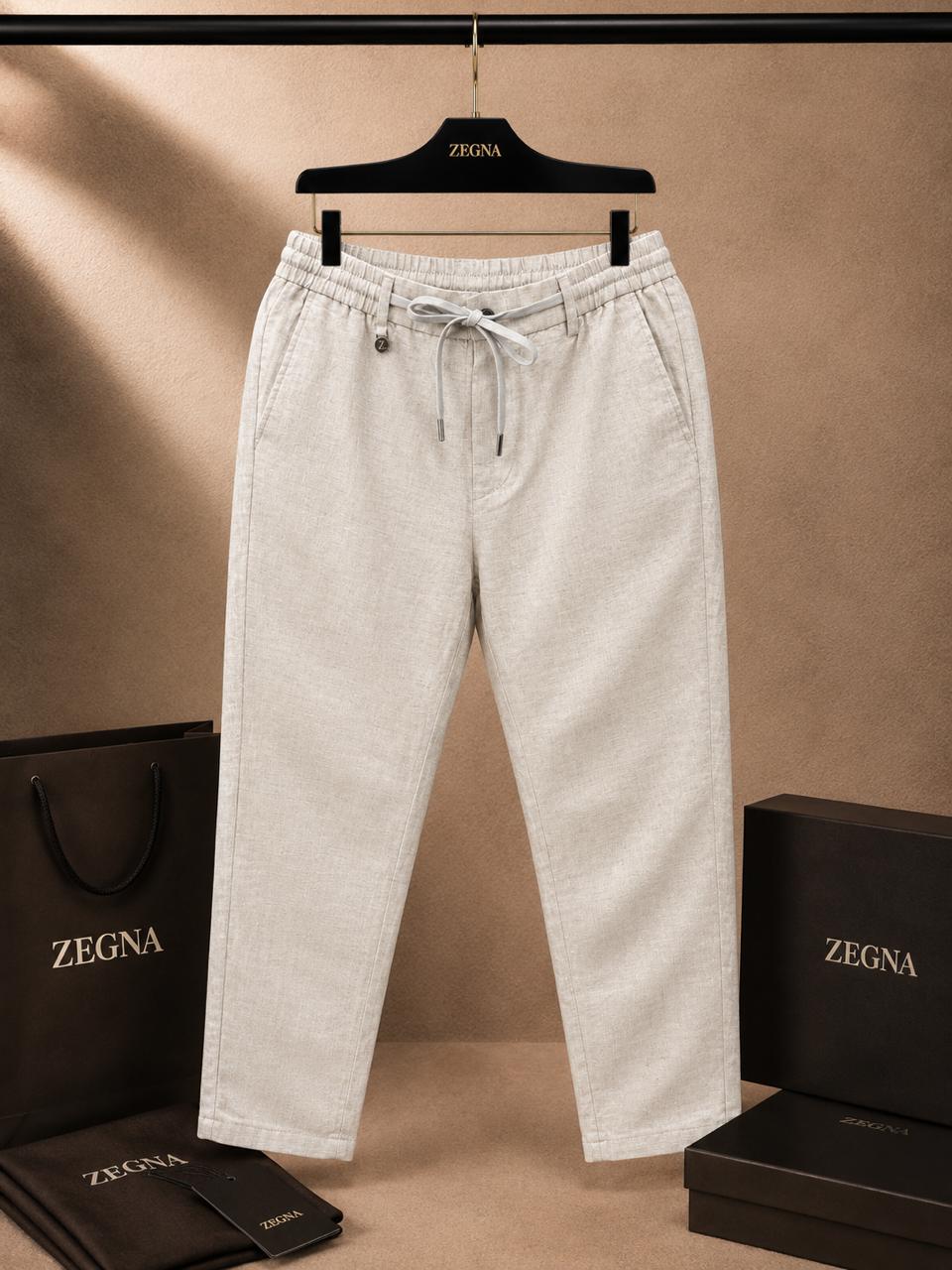 Executive Linen Drawstring Chinos (Men)