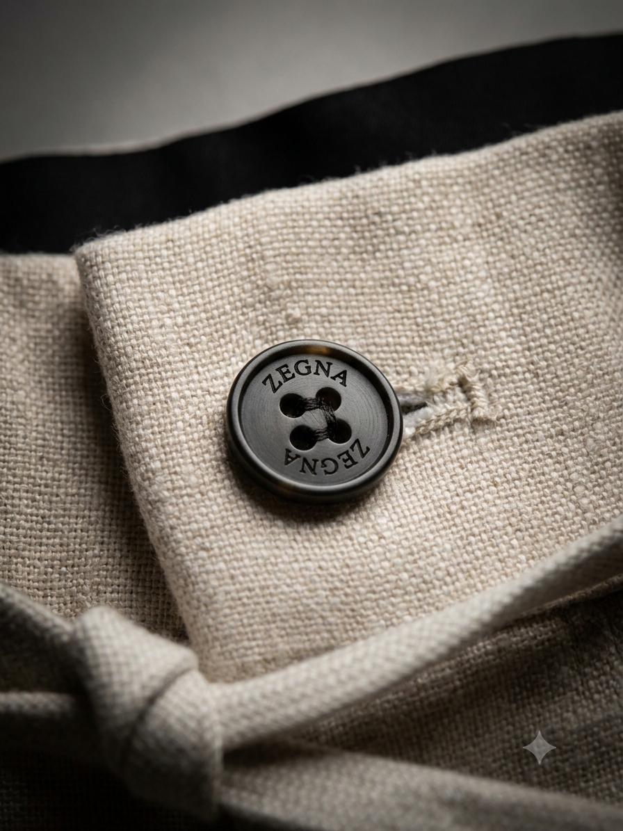 Executive Linen Drawstring Chinos (Men)