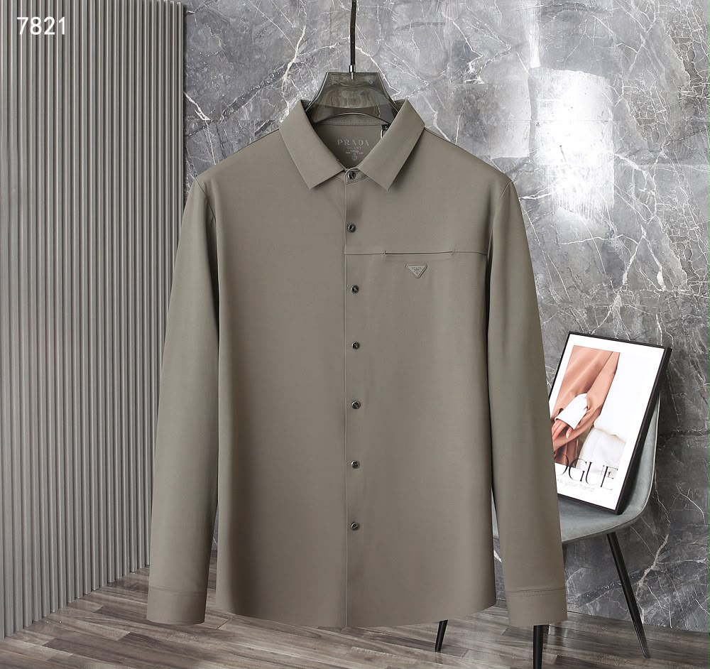 Premium Silk Blend Long-Sleeve Shirt