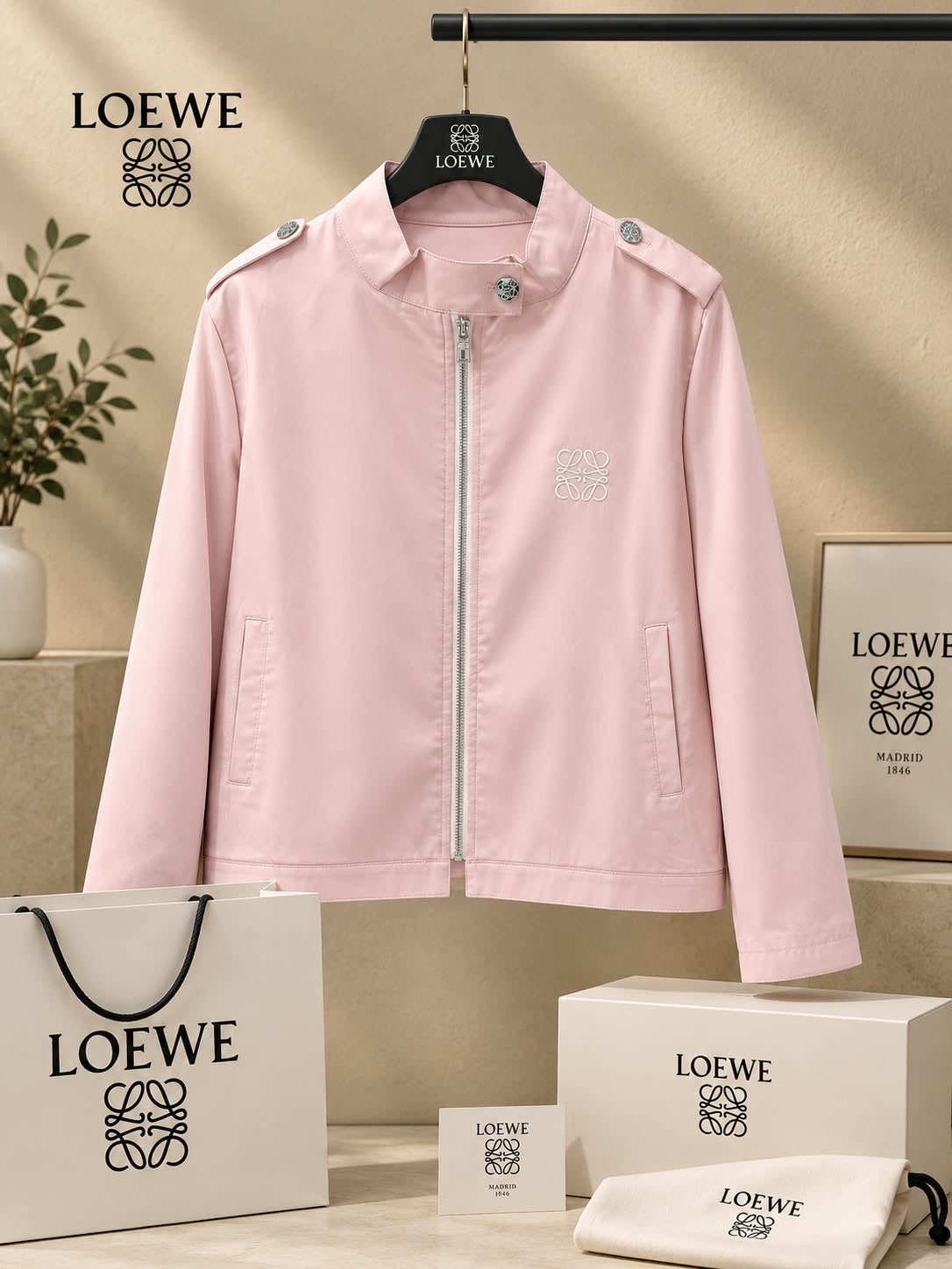 Premium Logo Detail Zip-Up Jacket