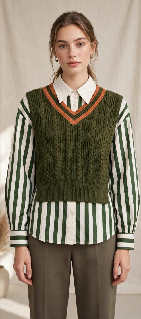 IMPORT-EDITION STRIPED SWEATER SHIRT
