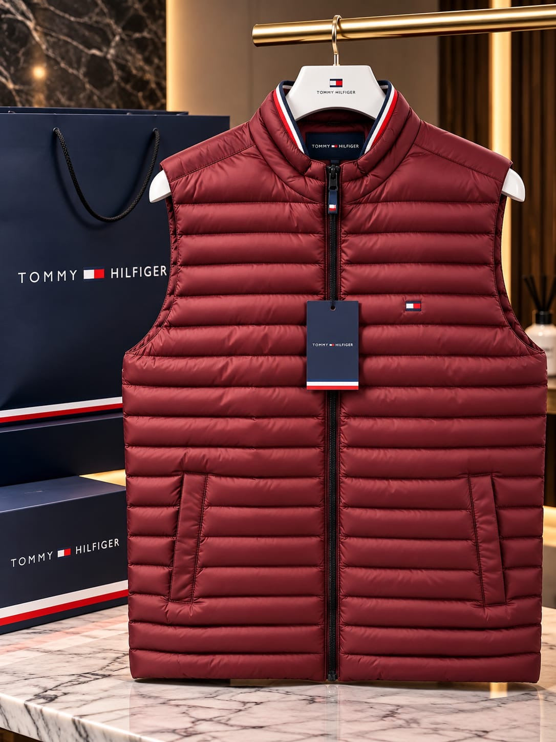 Lightweight Quilted Stand-Collar Puffer Vest