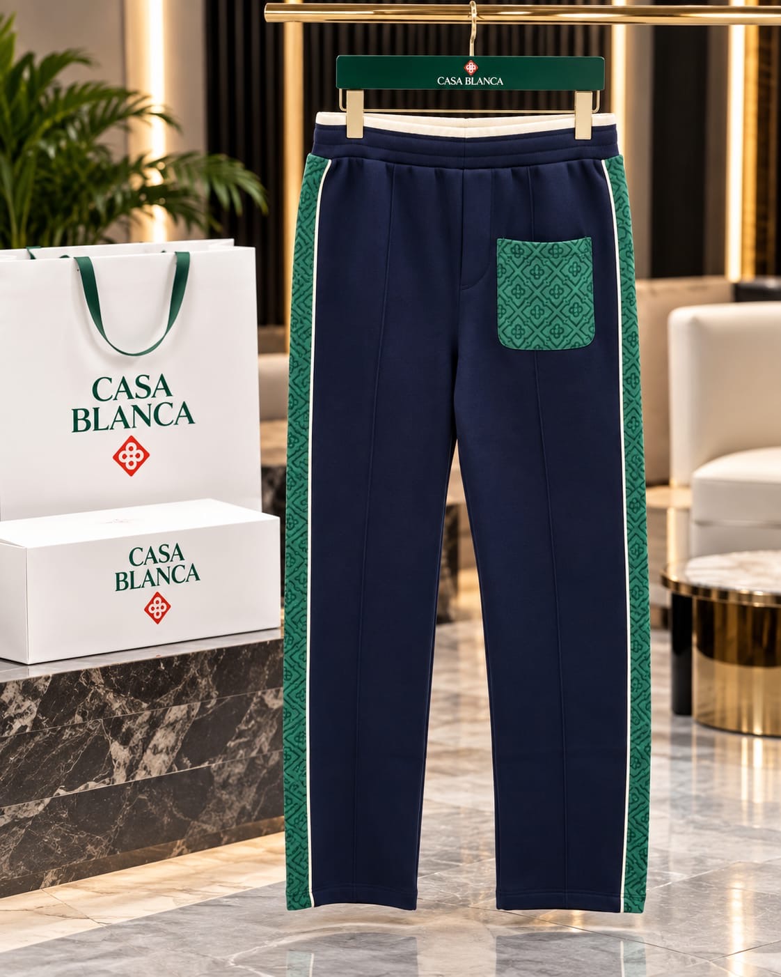 Patterned Panel Zip-Up Tracksuit Set