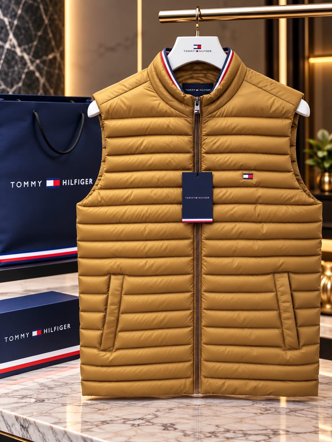 Lightweight Quilted Stand-Collar Puffer Vest