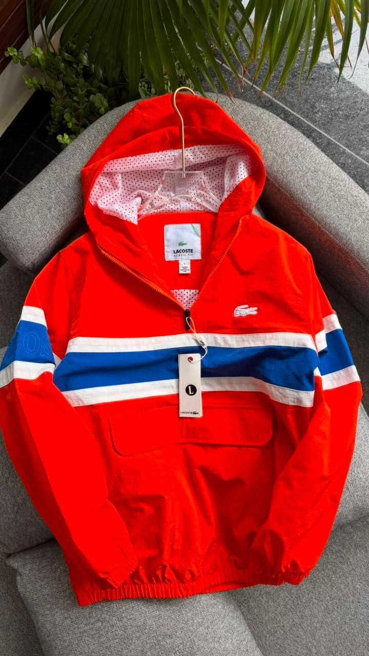 Colorblock Hooded Windbreaker Anorak Jacket