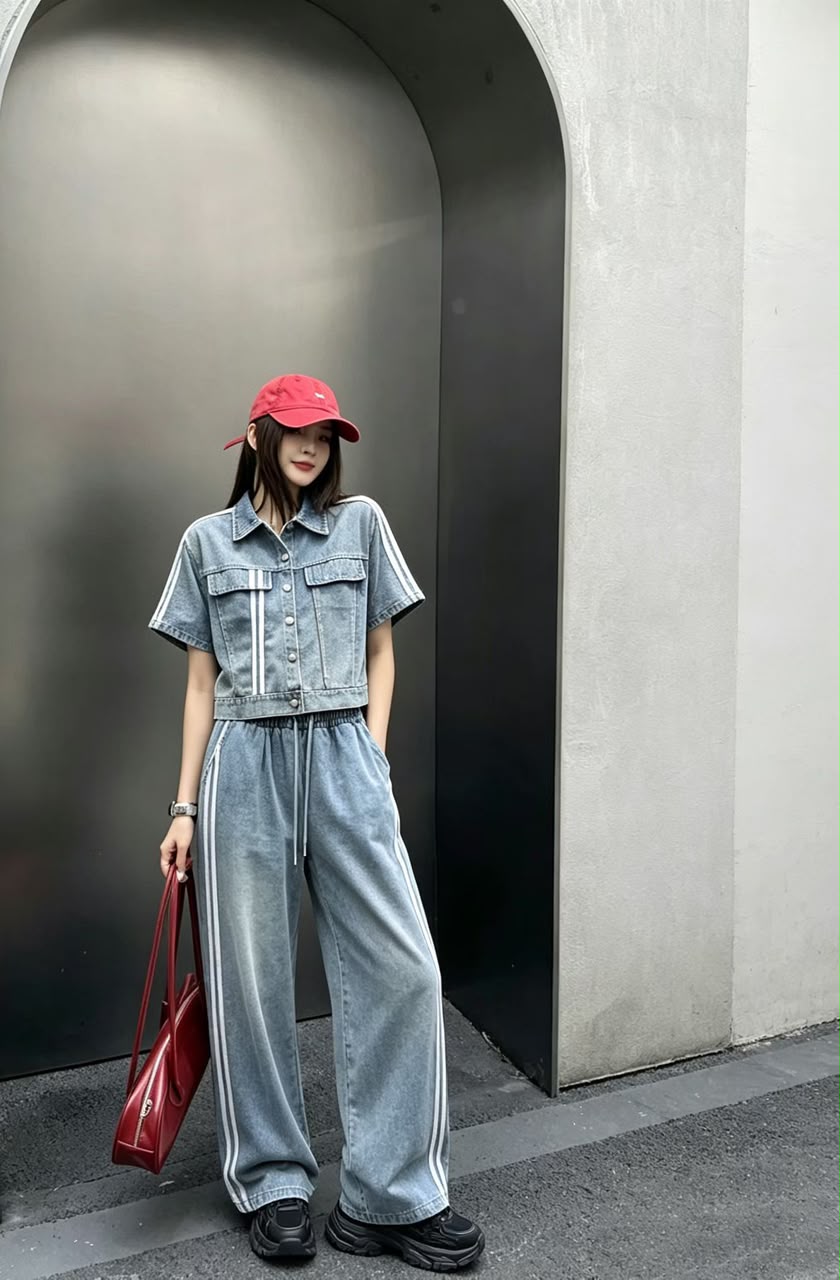 Luxe Washed Denim Co-Ord Set (Women)
