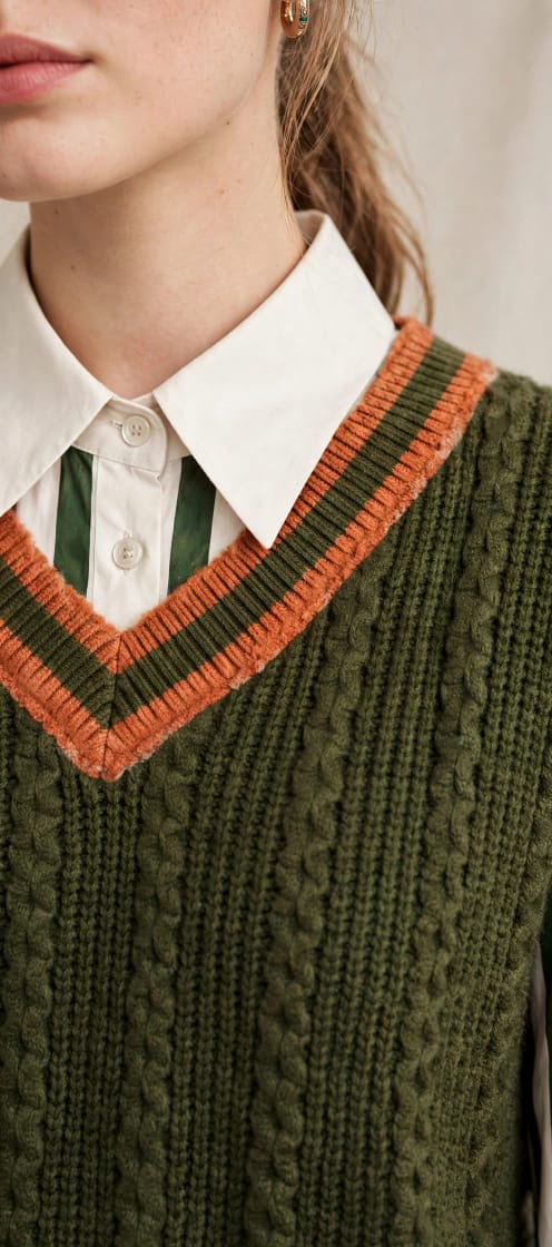 IMPORT-EDITION STRIPED SWEATER SHIRT