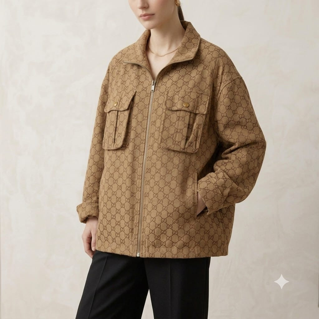 Luxury Oversized Jacquard Jacket