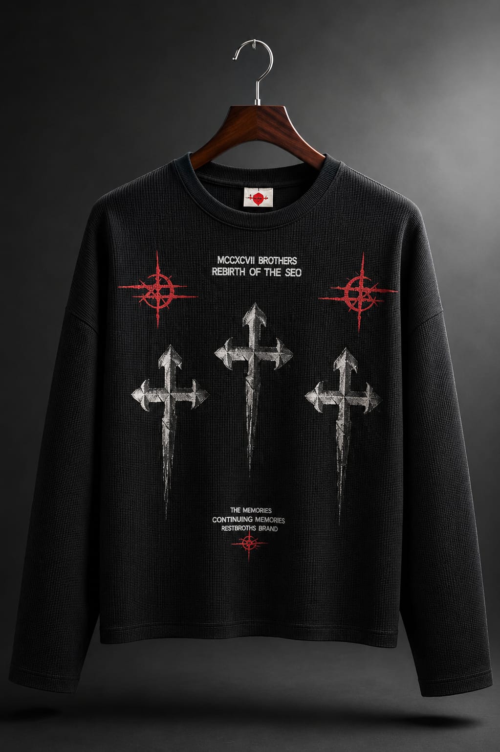 Premium Boxy Fit Waffle Knit Graphic T-Shirt (Men)